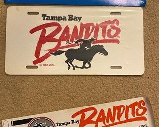 USFL Tampa Bay Bandits License Plate and Sticker