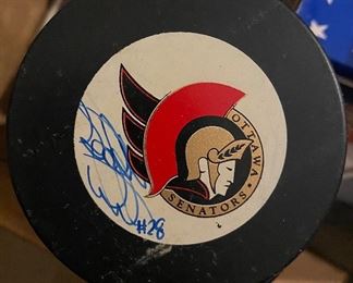 Autographed Hockey Puck
