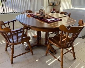 Bent Rims Dining Table / Captians Chairs