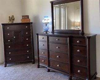 Matching High Boy and Dressor with Mirror