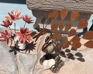 Whimsical Garden Art Peacock 