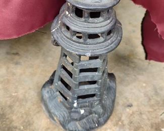 Cast iron candle holder