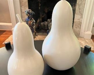 Contemporary oversized pears