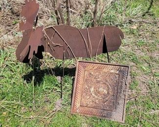 Metal Art Moose and Metal Tile