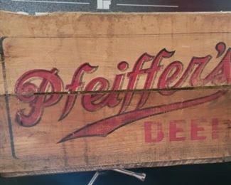 Pfeiffer's Beer Wood Crate