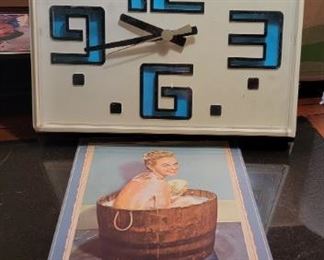 Salem Clock and Vintage Calendar