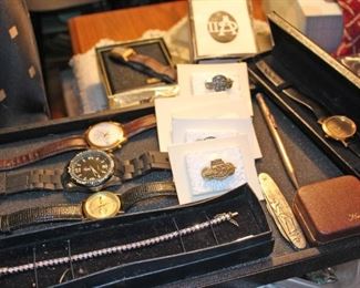 Pins, Wrist Watches, Bracelet, Pocket Knife, Pen
