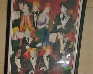 Linda le Kinff Embellished Seriograph Art