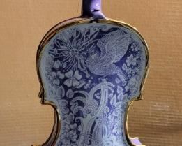 Violin Porcelain Art Back