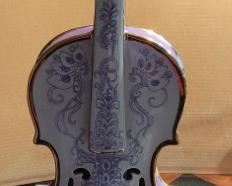 Porcelain Violin on Stand