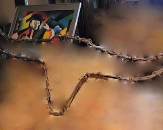 Metal Steer our of Bobbed Wire