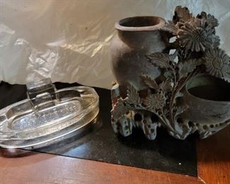 Soap Stone and Ashtray