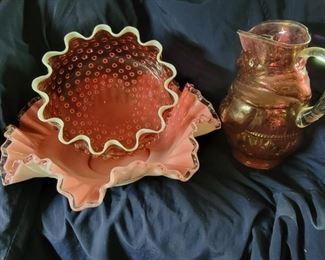 Ruby Glass, Fenton, Pitcher