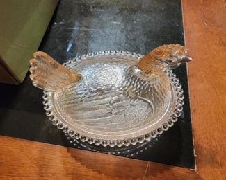 Hen on The Nest Glassware