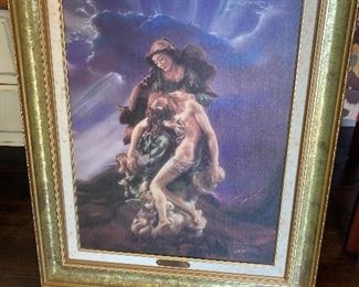 16x24 on canvas-framed “La Pieta” “Giuseppe Armani” AP 
