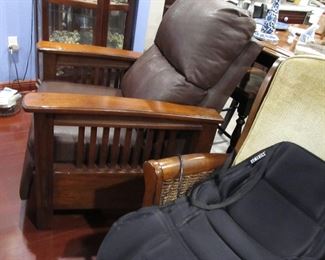Mission Style Morris Recliner 1980's?