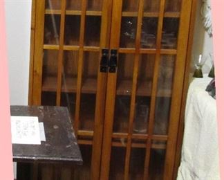 One of 3 Arts & Crafts style bookcases.