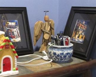 Michalopoulos framed advertising postcards