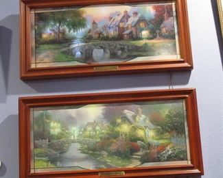 Thomas Kinkade Stained Glass lights up beautiful