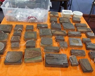 printers copper blocks many New Orleans Themed