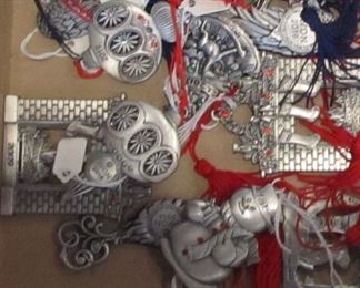 Avon Yearly Pewter Christmas Ornaments
