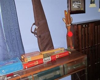 very interesting table has metal drawers