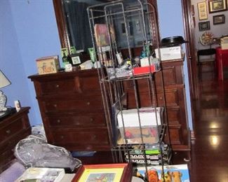 Solid wood dresser with mirror. will fit in standard size bed room.