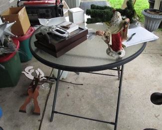 folding glass top table
