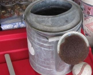 galvanized watering can
