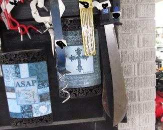 misc tools + two machetes