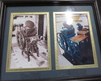 Largest of the 3 antique printing we are offering. Before and after