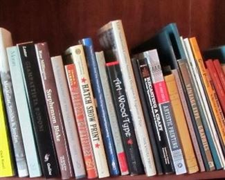 35 books on antique printing presses, printing techniques, etc