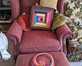 Chair with ottoman