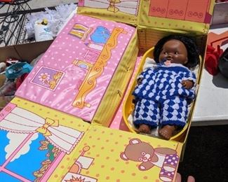 Doll in carrying case