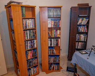 Rotating media towers