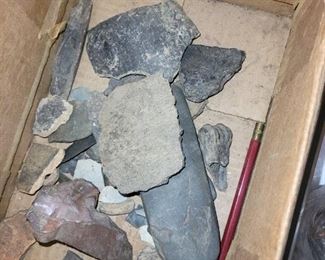 Native american pottery fragments