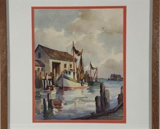 John Hare Watercolor Painting St Augustine, 1937	