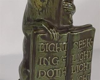 Cowan Pottery Rowfant Club Groundhog Candlestick	