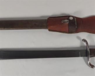 WWI Argentine 1909 Short Sword Bayonet & Scabbard	