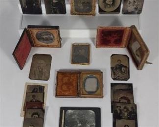 Antique Tintype & Ambrotype Framed Portraits - B	