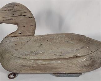 Antique Wooden Working Duck Decoy	