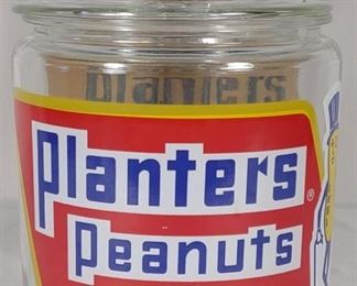 Vintage Planters Mr. Peanut Glass Jar w/ Box	