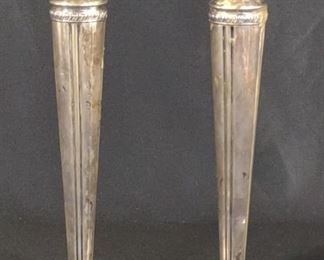 Pair of Sterling Silver Weighted Candle Holders	