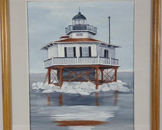 Pat Lee Love Point Lighthouse Painting (original)	