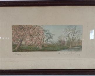 Wallace Nutting Signed Tinted Colored Photograph	