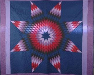 Vintage Amish Quilt Hand Stitched	