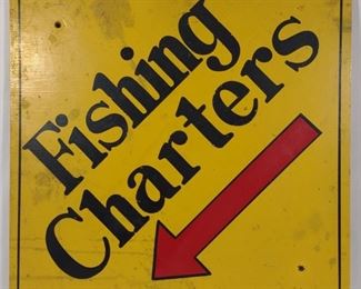 Wood Fishing Charters Sign	