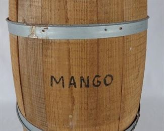 Vintage Wooden Mango Barrel	