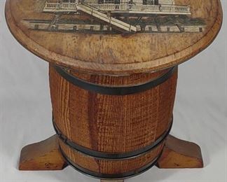Hooper Strait Lighthouse Barrel Art Side Table	