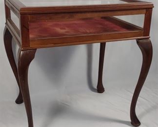 Vintage Glass Table Curio Display Cabinet	